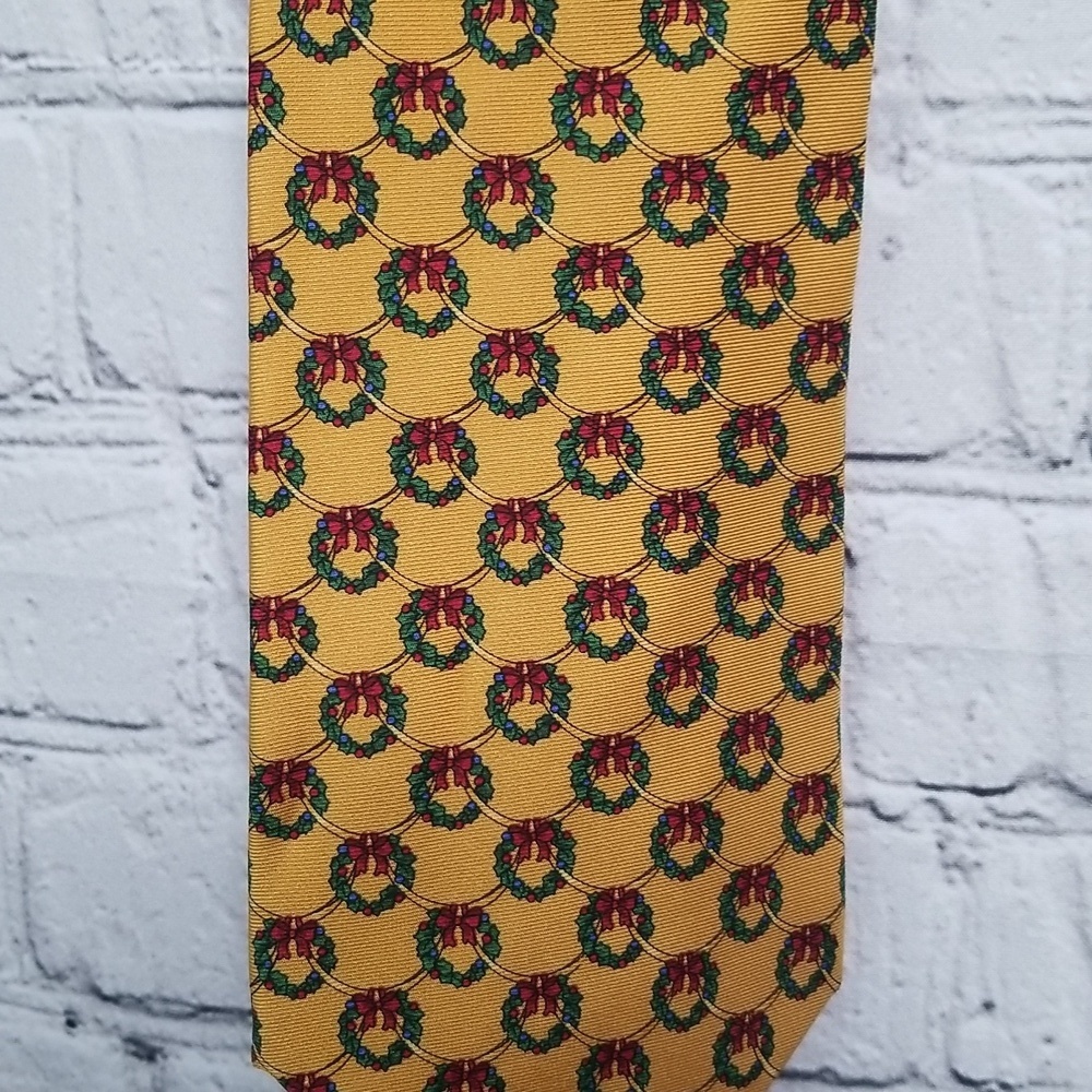 Brooks Brothers Mens Wreath Holiday Tie
